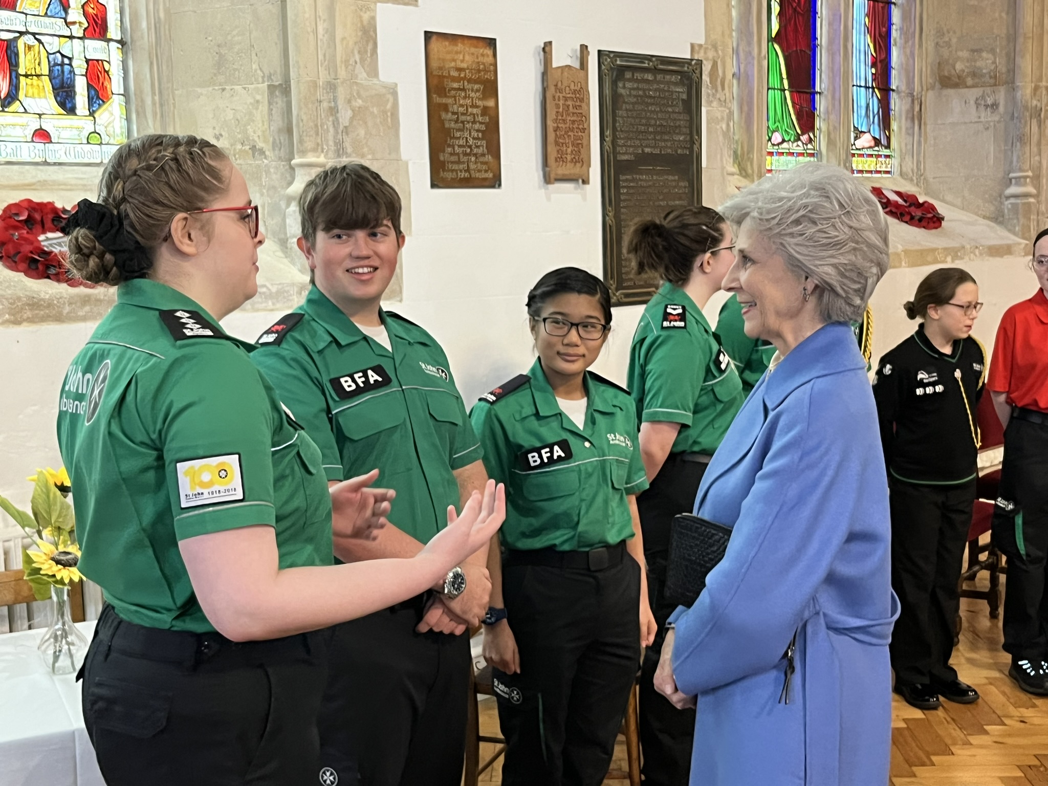 The Duchess also met adult volunteers who fulfil various vital roles for St John Ambulance Cymru